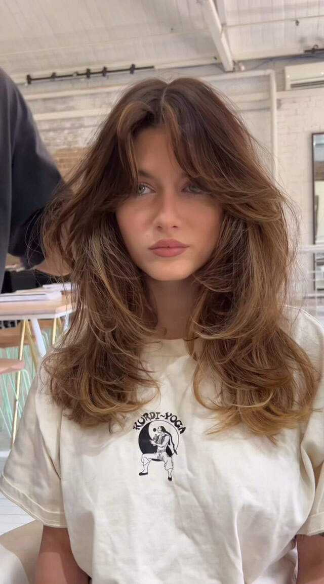 Collarbone Layers With Curtain Bangs Collarbone Layers With Curtain Bangs — Classy Haircuts for Long Hair