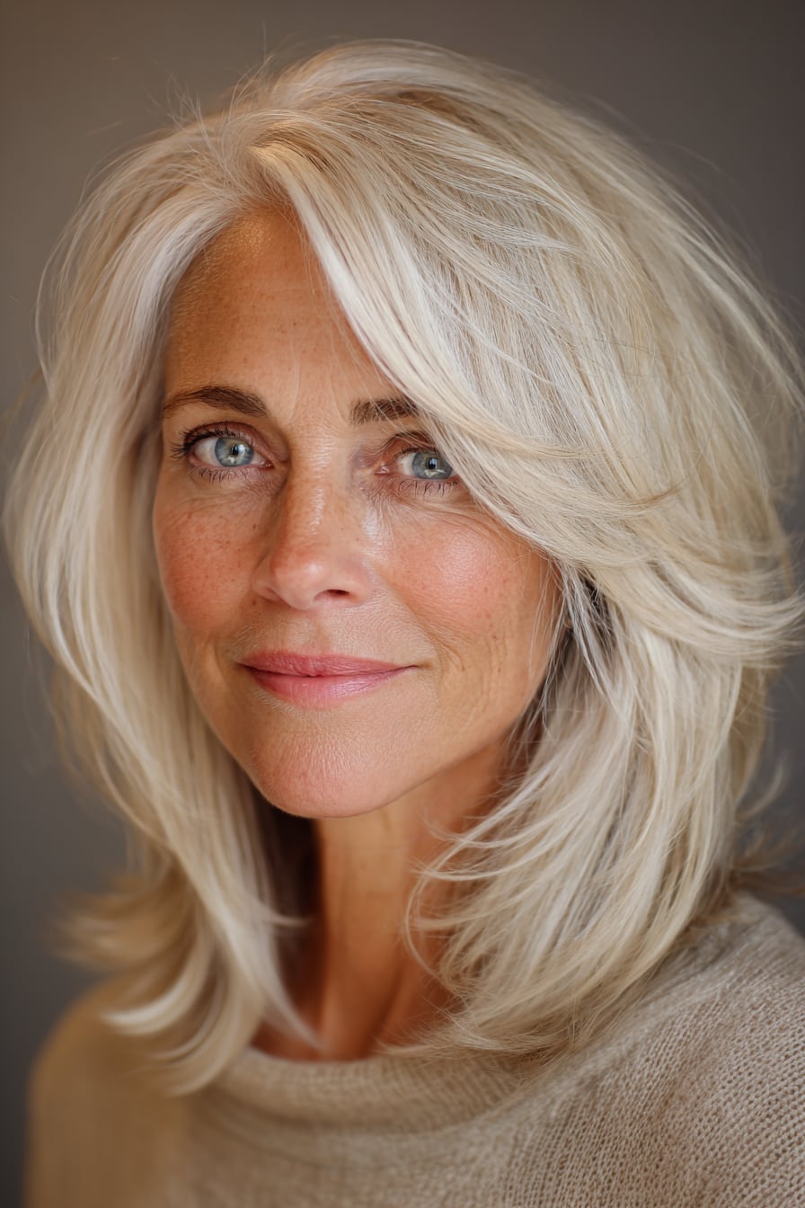 Collarbone Lob With Face Framing — Classy Haircuts for Round Face