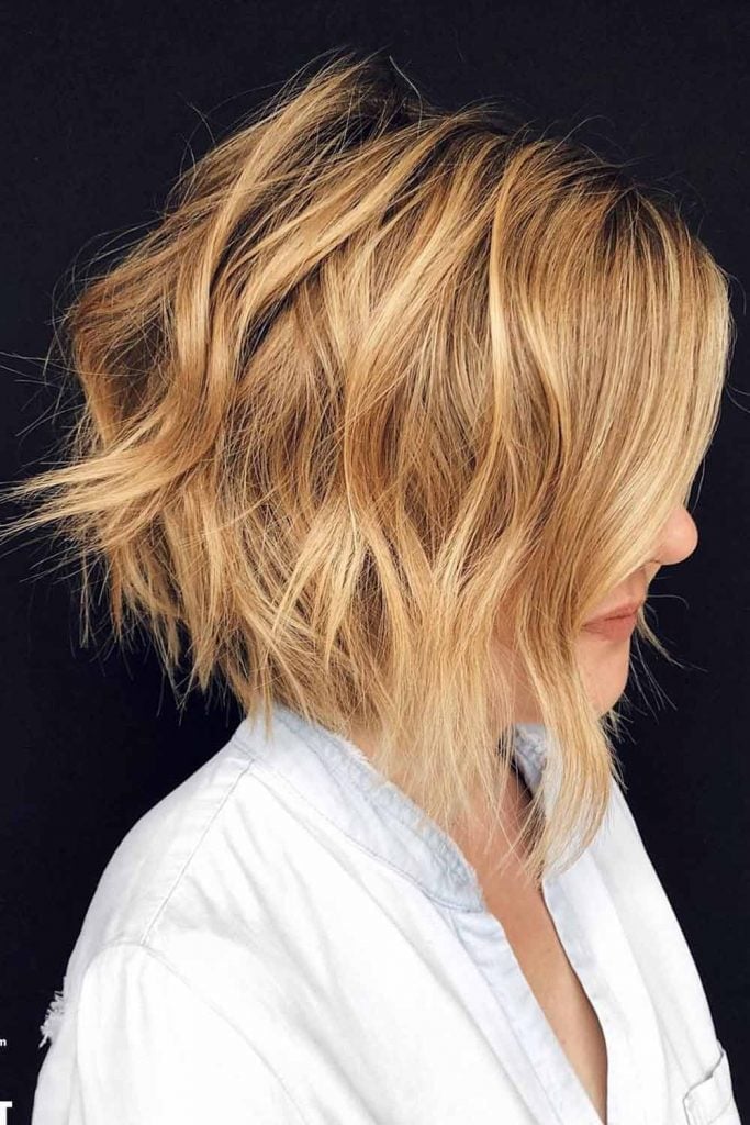 Angled Bob With Side-Swept Bangs — Classy Haircuts for Women over 50
