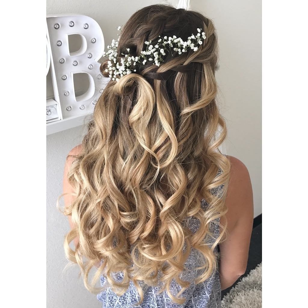 Half Updo With Braids and Curls — Classy Hairstyles Pictures