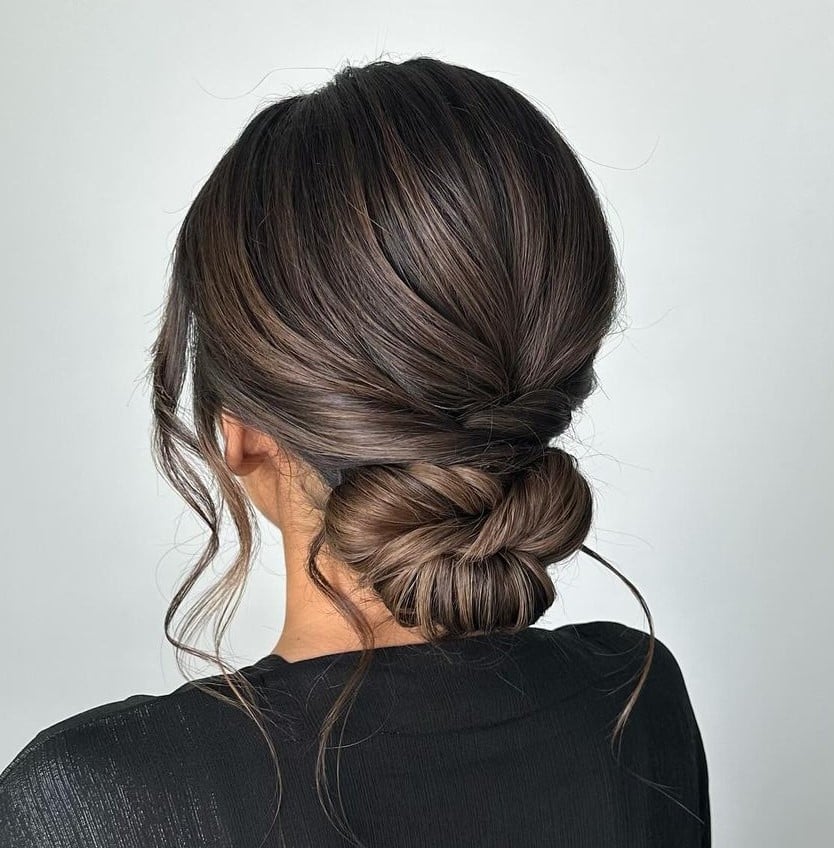 Textured Mid-Back Low Bun — Classy Hairstyles Pictures