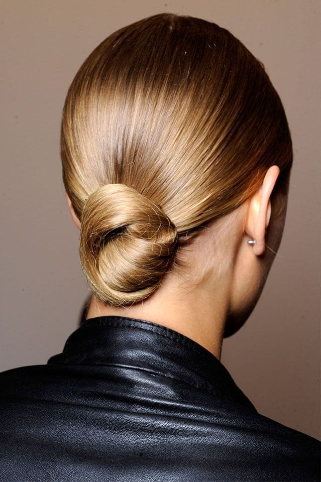 Ash Blonde Sleek Low Bun — Classy Hairstyles Pictures