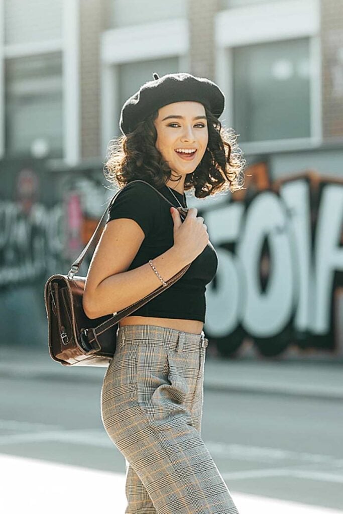 Plaid Trousers and Crop Top for a Chic Ensemble Plaid Trousers and Crop Top for a Chic Ensemble — Classy High School Outfits