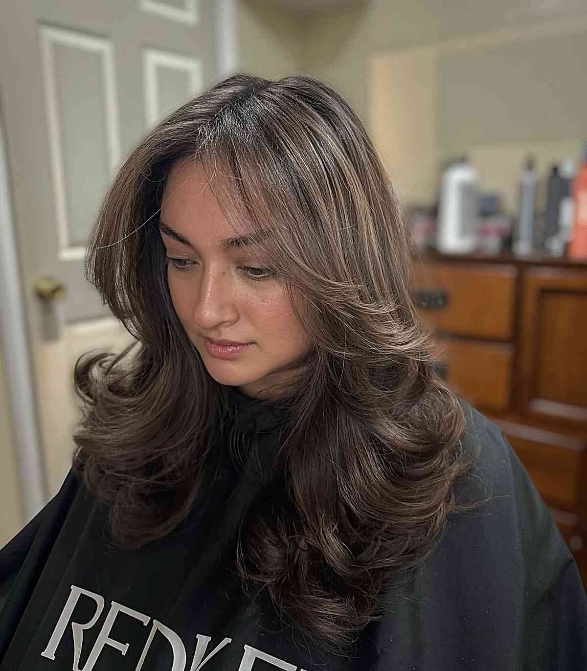Collarbone Medium Brown With Lighter Brown — Classy Highlights Brown Hair