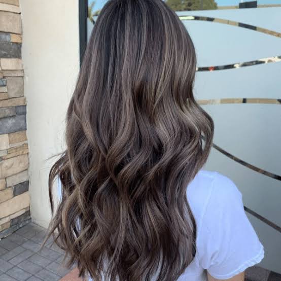 Mid-Back Dark Brown With Ash Blonde — Classy Highlights Brown Hair