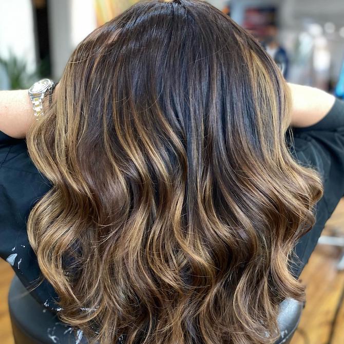 Long Dark Brown With Blonde Highlights — Classy Highlights Brown Hair