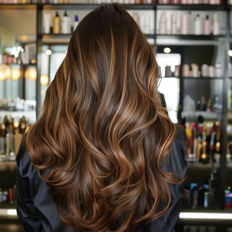 Deep Brown With Fine Lighter Highlights — Classy Highlights in Brown Hair