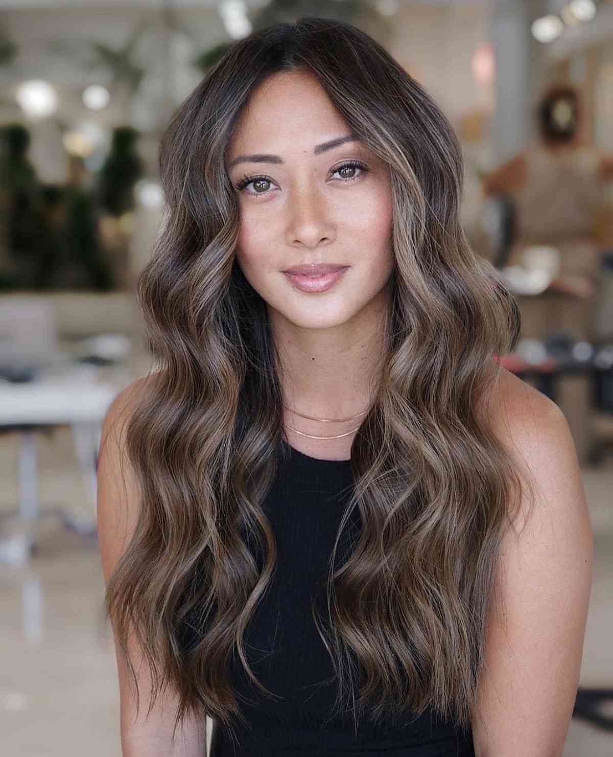 Medium Brown With Ash Blonde Highlights — Classy Highlights in Brown Hair