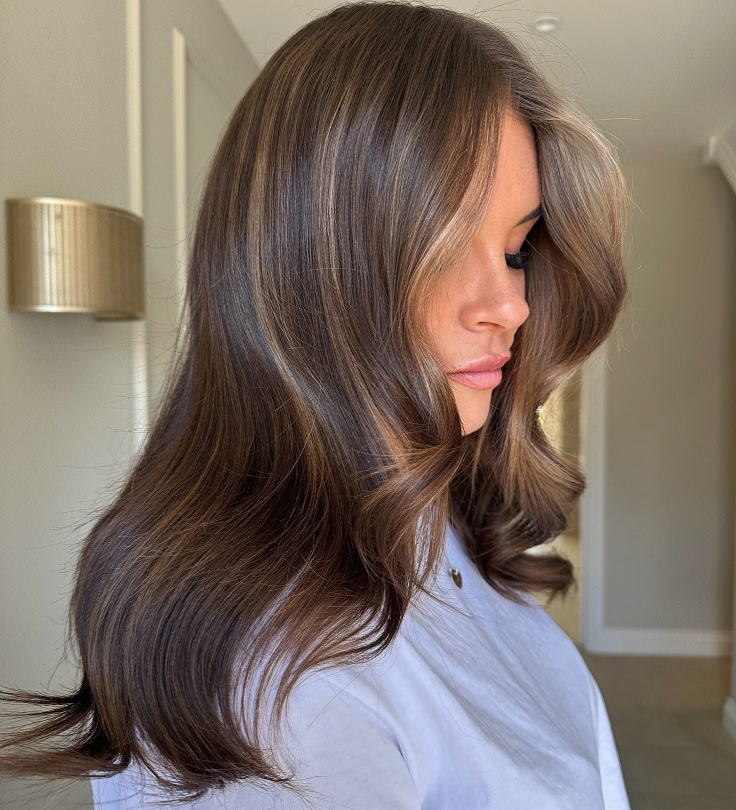 Medium Brown With Golden Highlights — Classy Highlights in Brown Hair