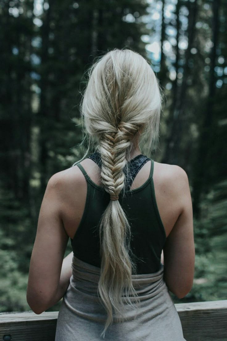Textured Fishtail Braid Mid-Back Length — Classy Hiking Hairstyles