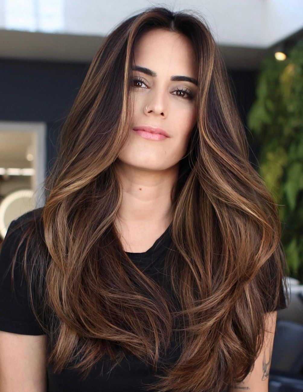 Dark Brown Base With Woven Honey Highlights — Classy Honey Brown Highlights