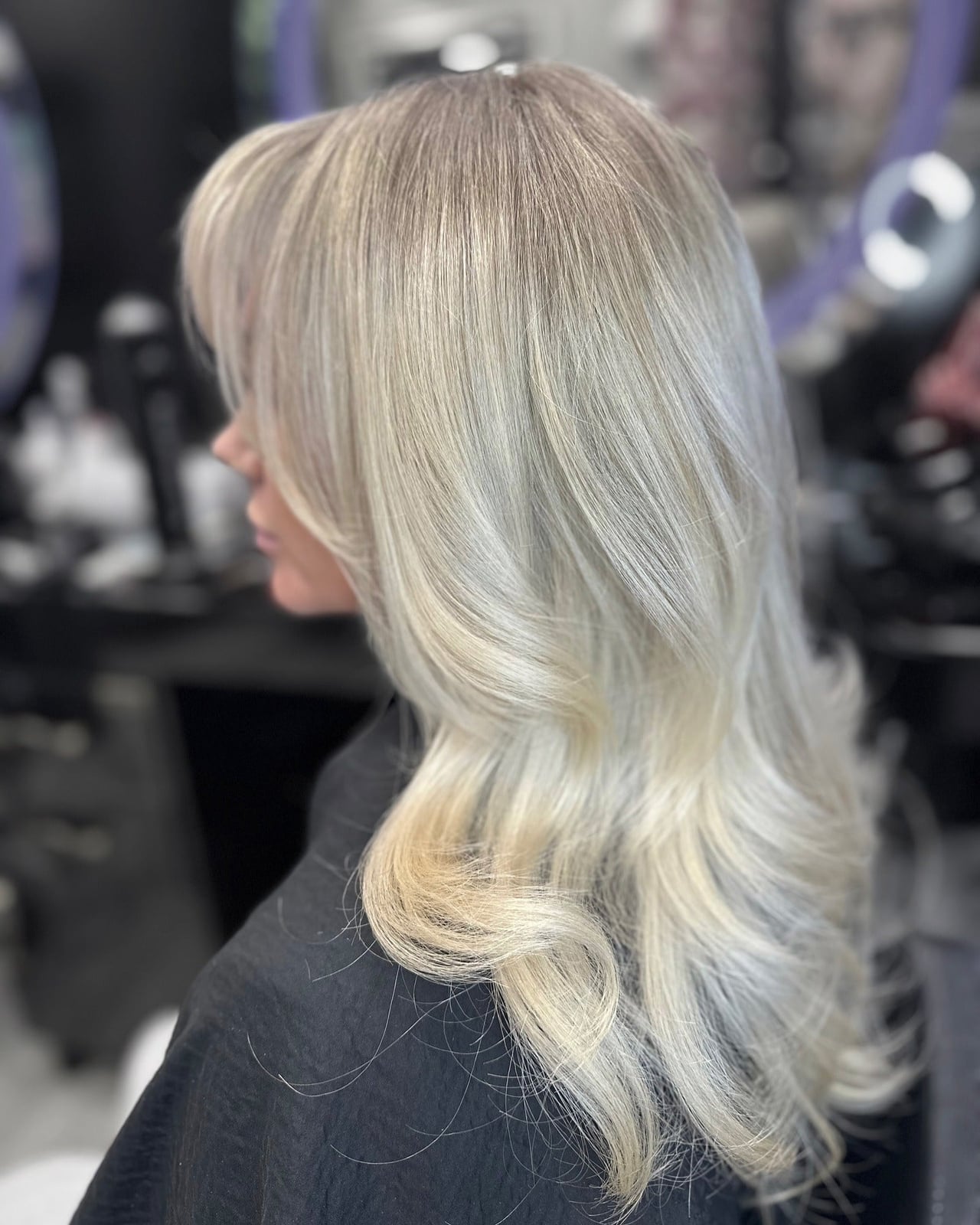 Collarbone Icy Blonde With Highlights — Classy Icy Blonde Hair