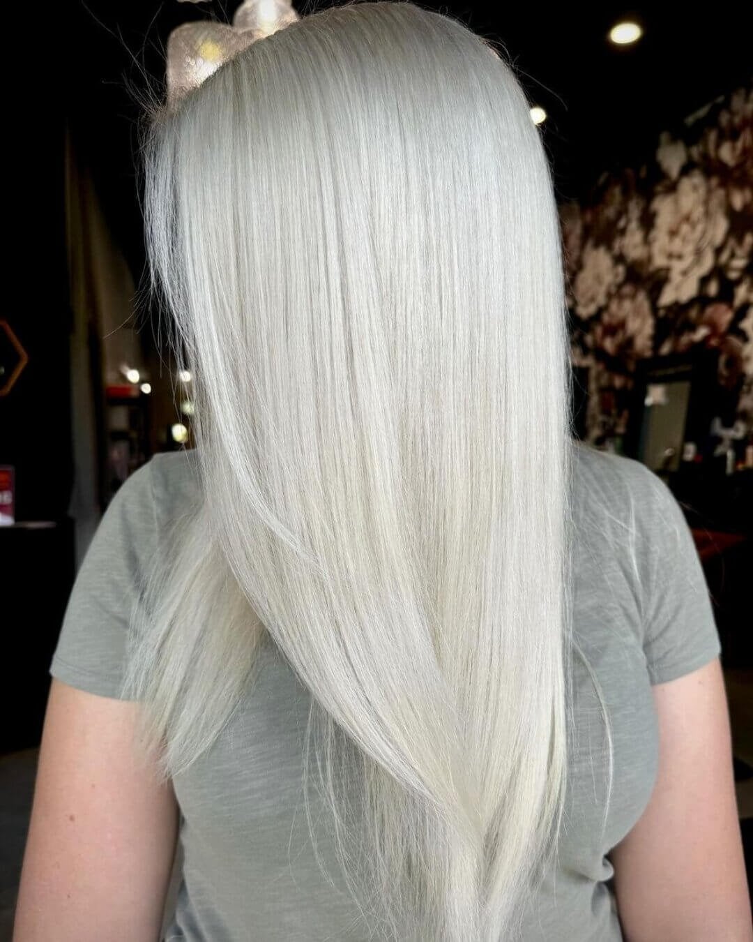 Pure Icy Platinum Blonde Close Up — Classy Icy Blonde Hair