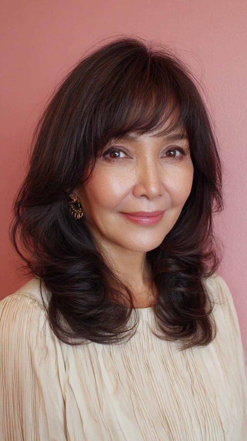 Chin Length Layered Bob With Side Swept Bangs — Classy Japan Hairstyles