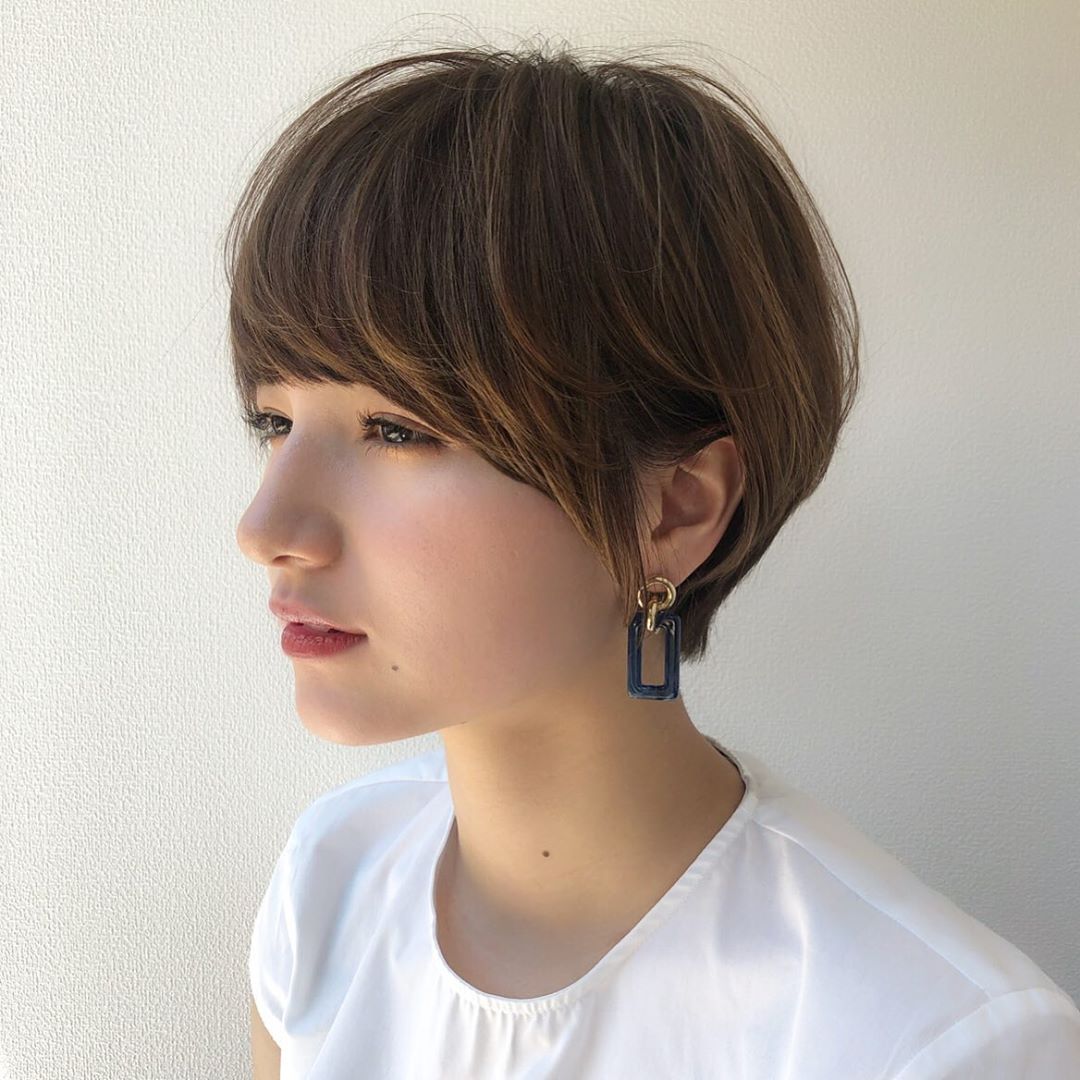 Chin Length Bob With Blunt Bangs — Classy Japan Hairstyles