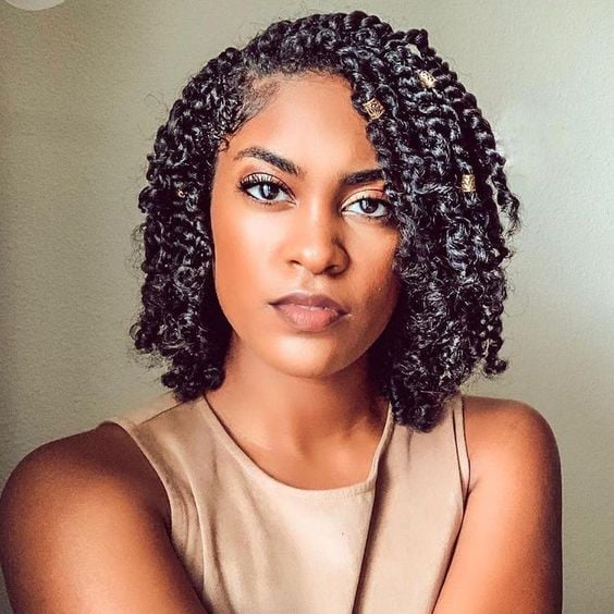 Collarbone Twisted Bob With Side Bangs — Classy Kinky Hair