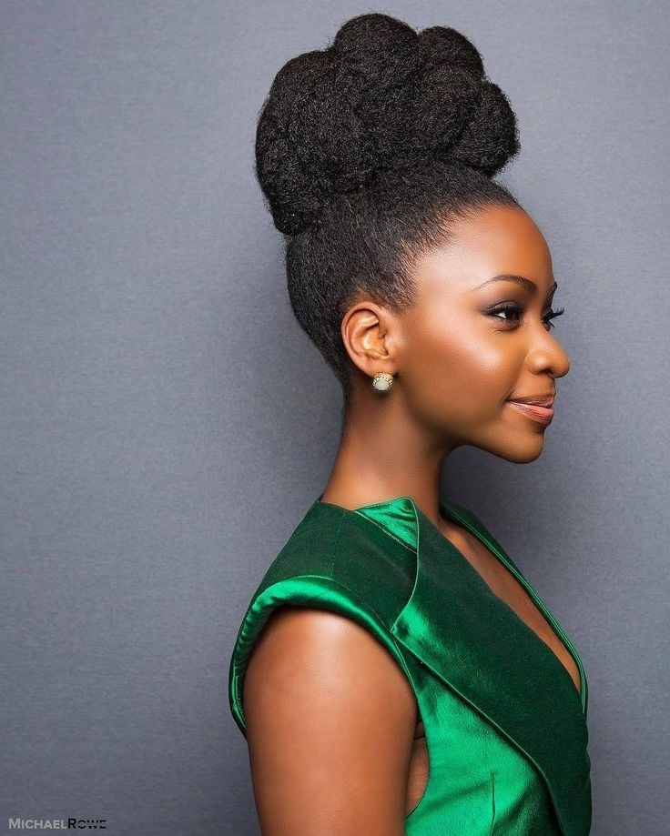 Collarbone Twist Out With Gold Beads — Classy Kinky Hair