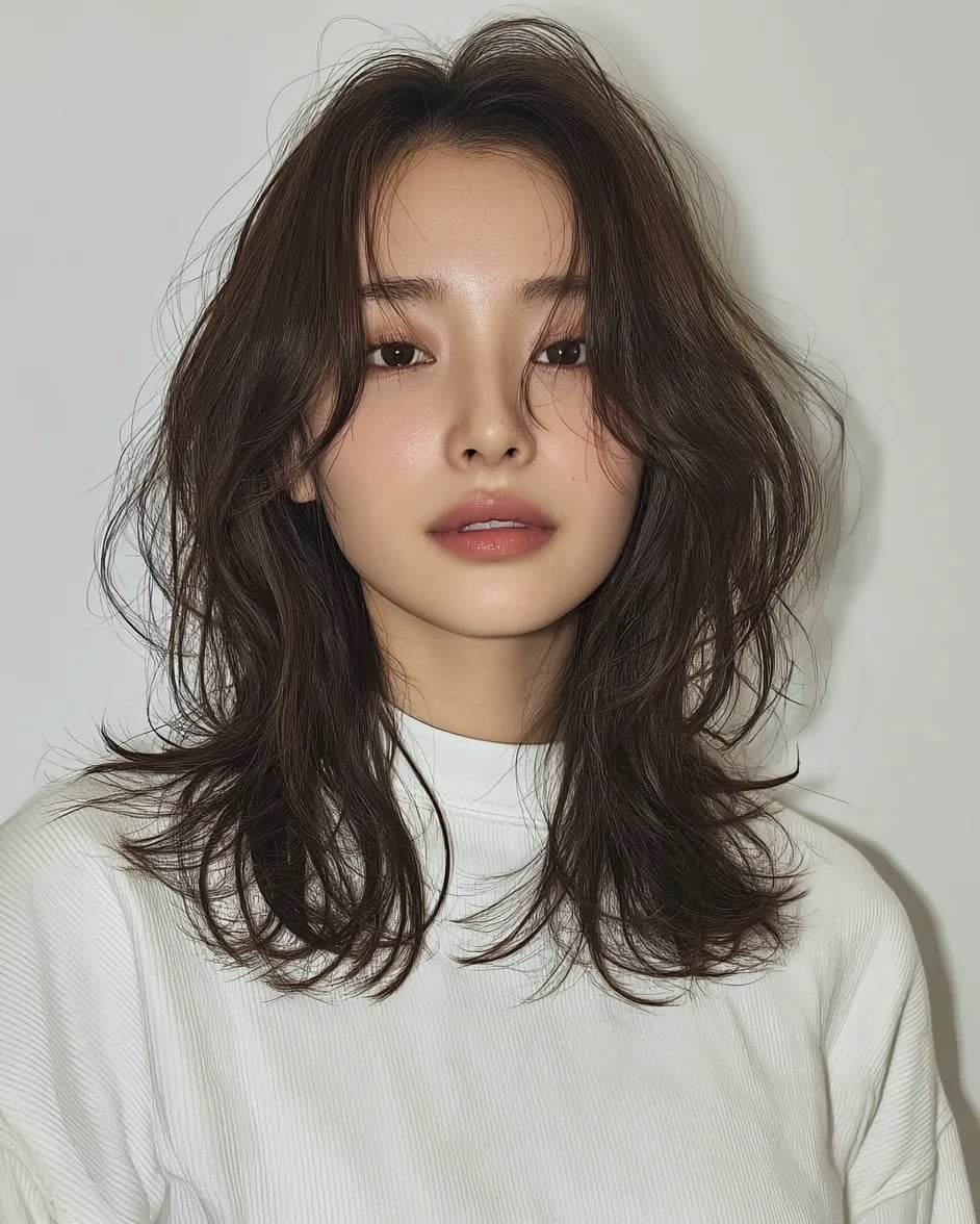 Collarbone Lob With Soft Layers — Classy Korean Haircuts