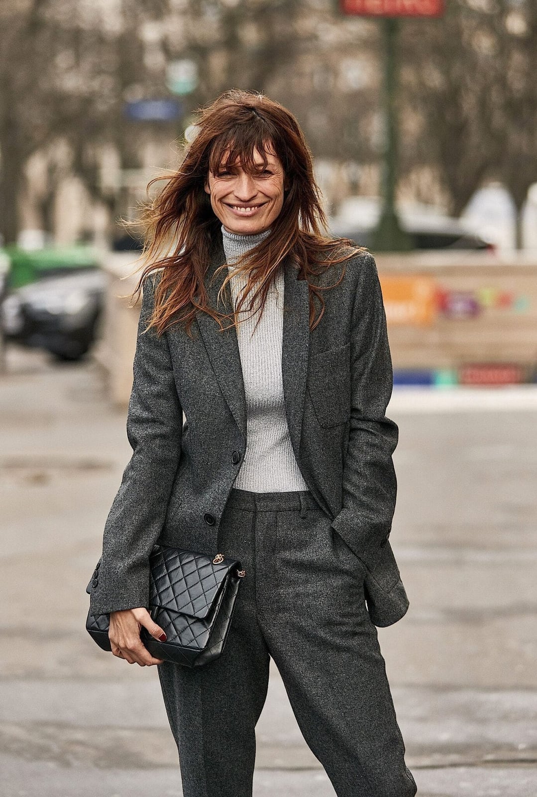 Grey Wool Suit with Turtleneck Grey Wool Suit with Turtleneck — Classy La Outfits