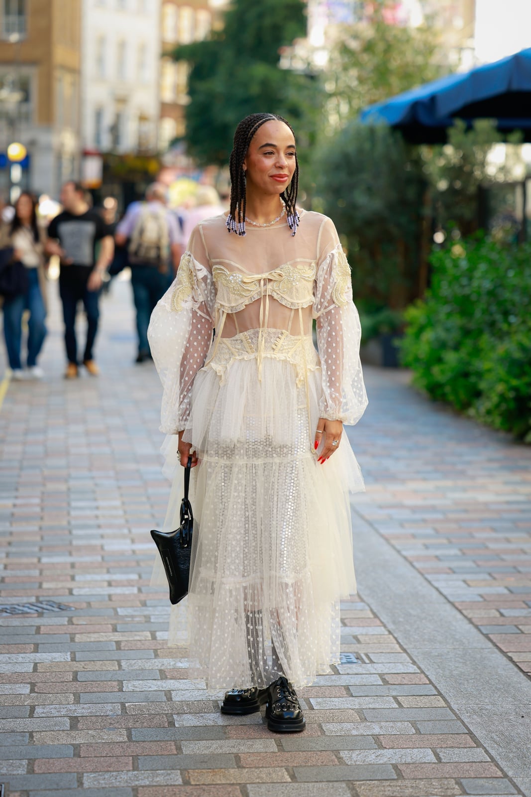 White Lace Dress With Sheer Overlay — Classy Layering Dress