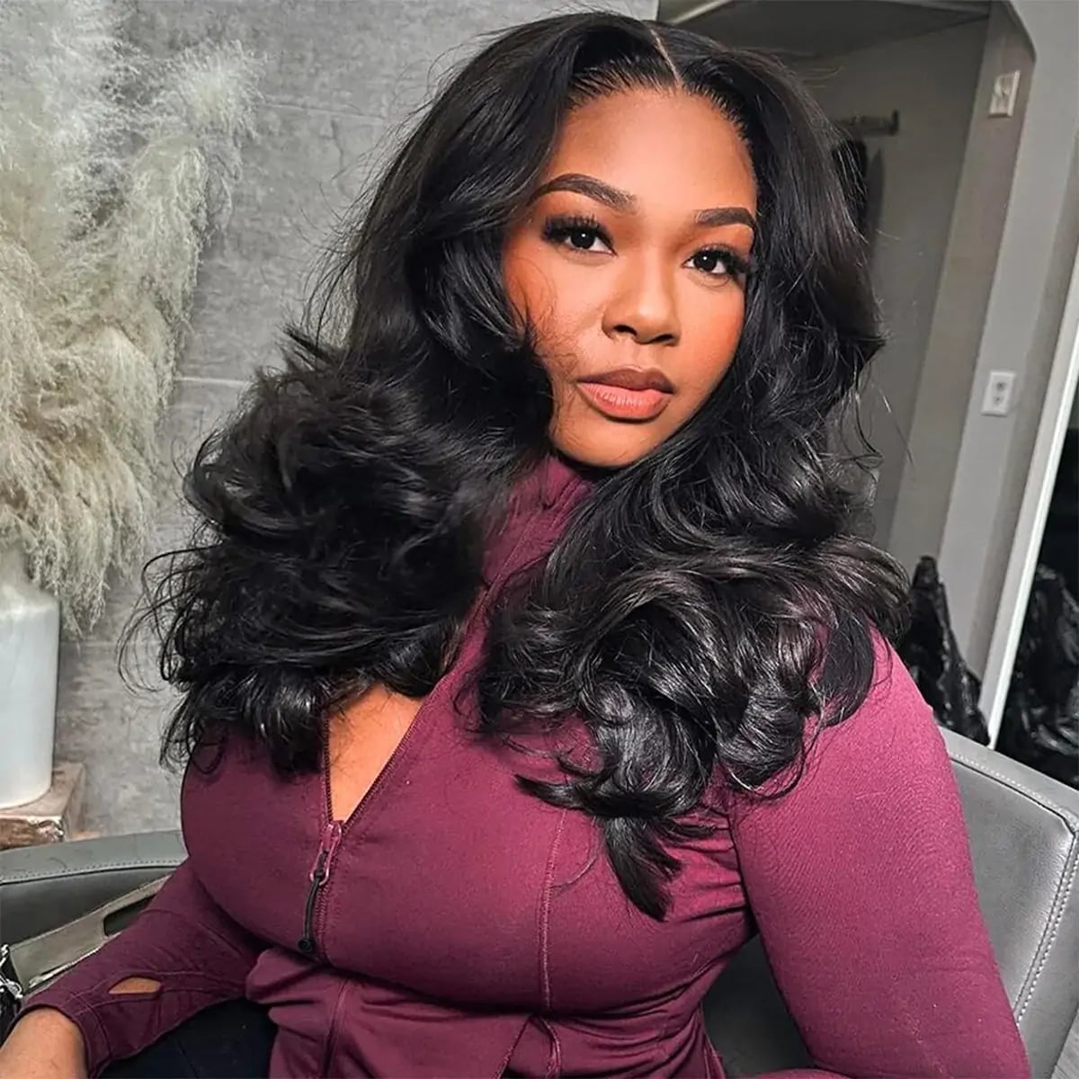 Collarbone Layered Cut With Side Part Collarbone Layered Cut With Side Part — Classy Layers Wig