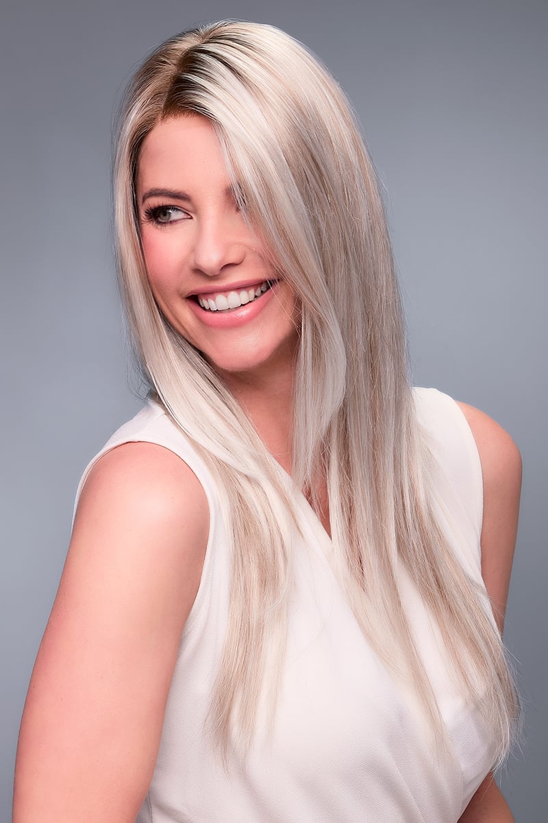 Ash Blonde Layers With Side Part Ash Blonde Layers With Side Part — Classy Layers Wig