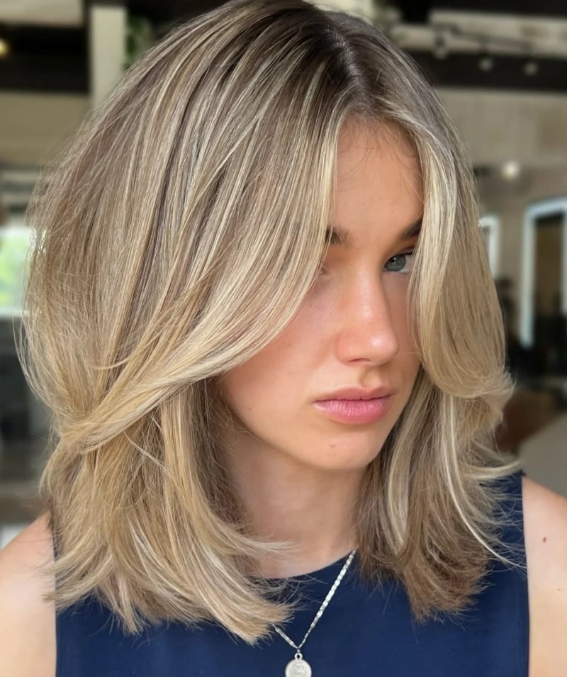 Shoulder Length Shag With Choppy Layers Shoulder Length Shag With Choppy Layers — Classy Length Hair