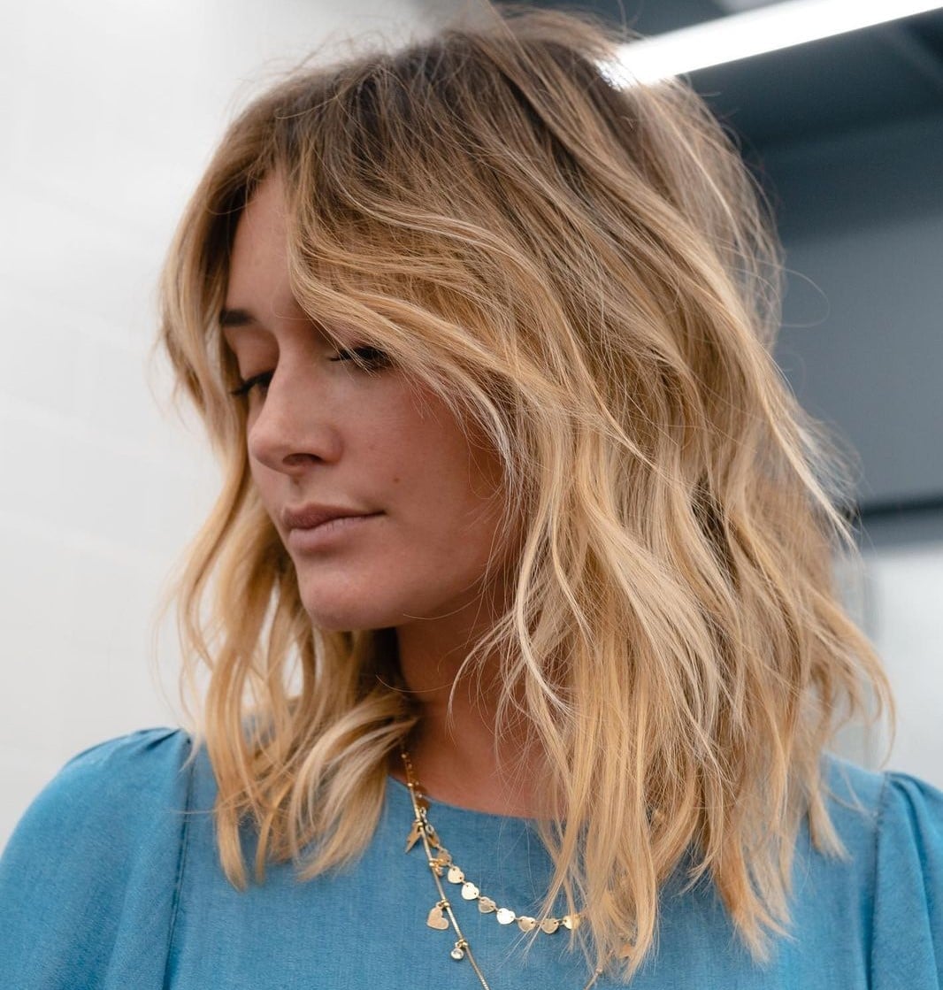 Collarbone Layers With Blonde Balayage Collarbone Layers With Blonde Balayage — Classy Length Hair