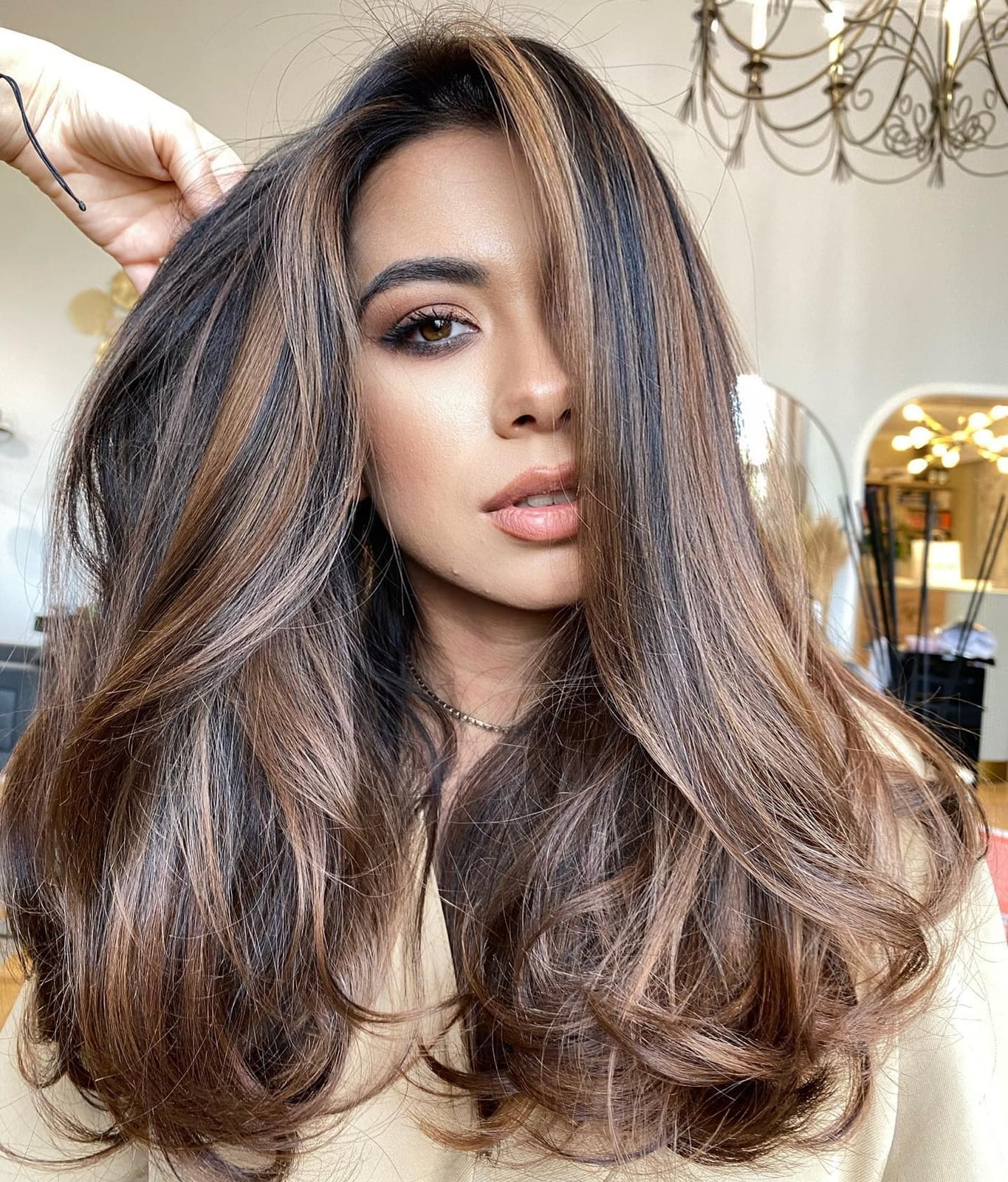 Mid-Back With Warm Blonde Sun-Kissed Balayage — Classy Light Brown Balayage