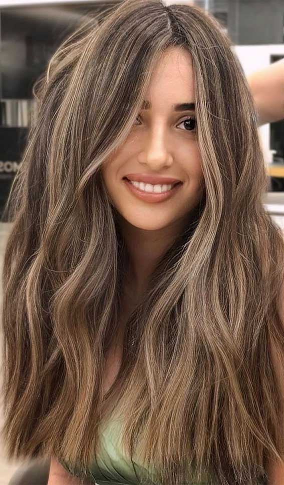 Mid-Back Hair With Face-Framing Layers — Classy Light Brown Balayage