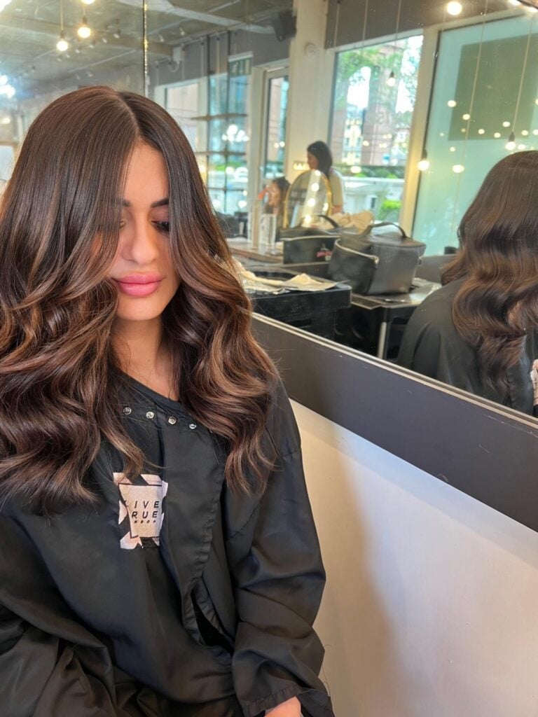 Mid-Back Waves With Dimensional Colour — Classy Light Brown Balayage