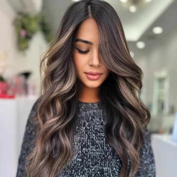 Dark Brown Base With Light Brown Balayage — Classy Light Brown Balayage