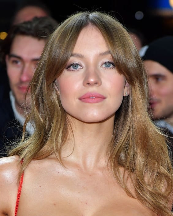 Shoulder Length Waves With Curtain Bangs, Wavy — Classy Light Brown Hair with Blonde