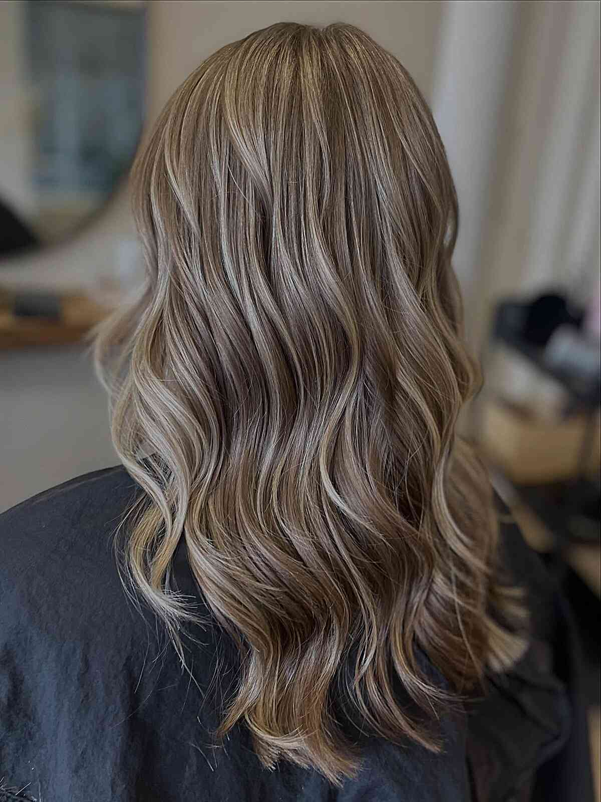 Collarbone Length With Dimensional Blonde Highlights — Classy Light Brown Hair with Blonde