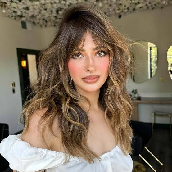 Mid-Back Voluminous Blowout With Blonde Highlights, Layers — Classy Light Brown Hair with Blonde