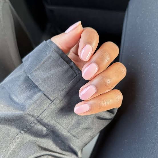 Short Soft Square Solid Light Pink Nails — Classy Light Nails