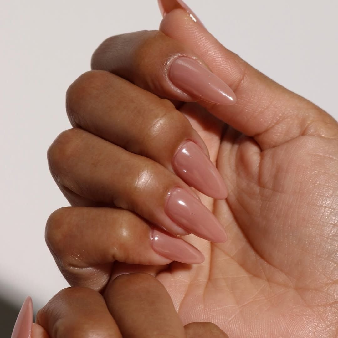 Long Stiletto Sheer Pink Milky White Ombre — Classy Light Nails