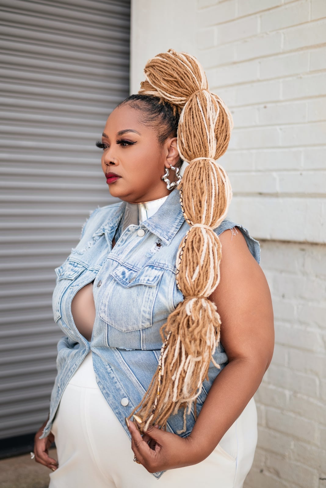 Mid-Back Locs High Ponytail Bubble Effect — Classy Locs Hair