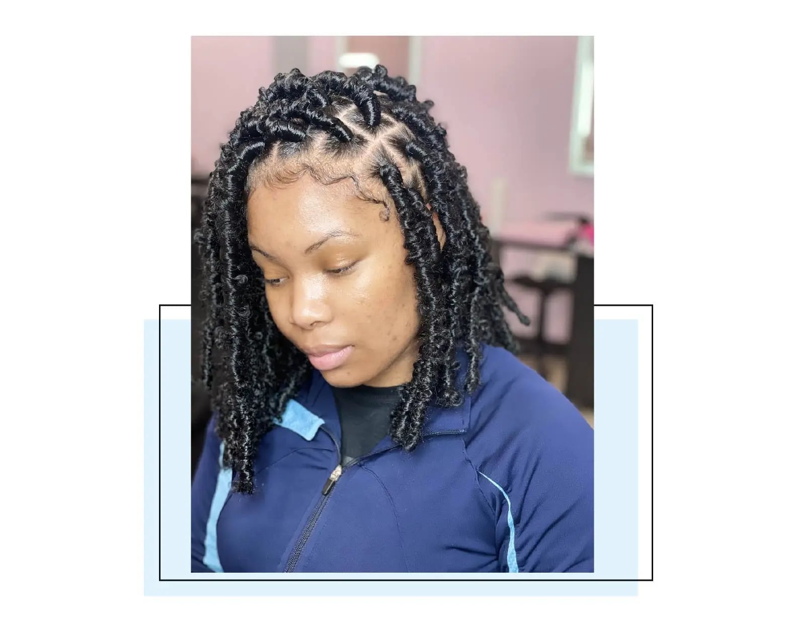 Soft Wavy Collarbone Locs With Wispy Bangs — Classy Locs Hair