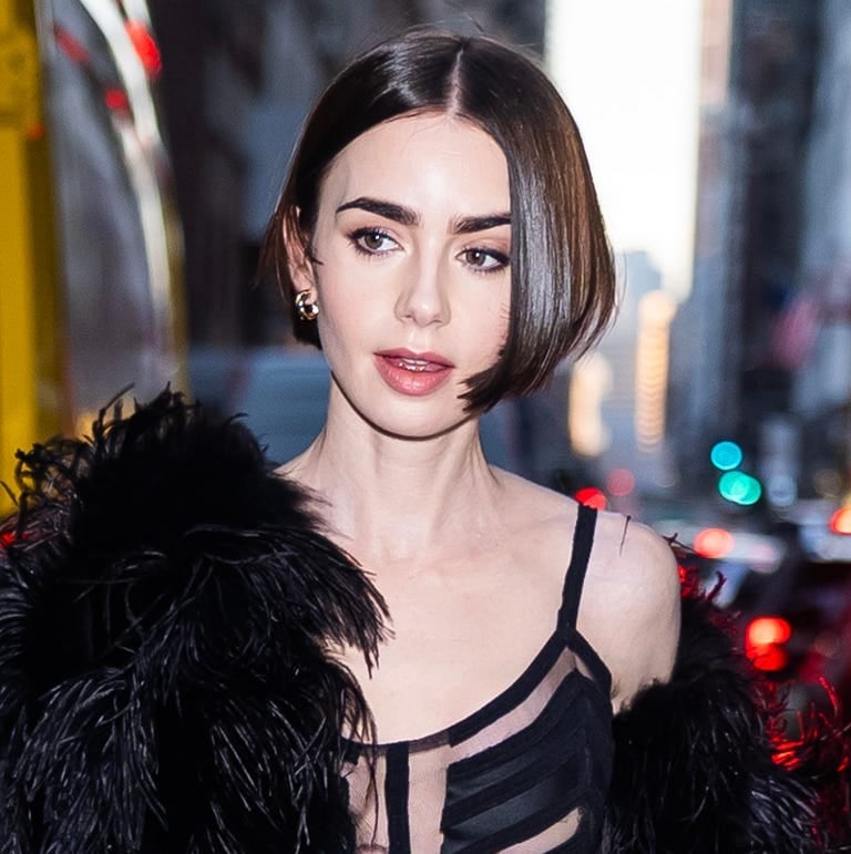 Dark Brown Blunt Bob With Blunt Fringe — Classy Long Bob