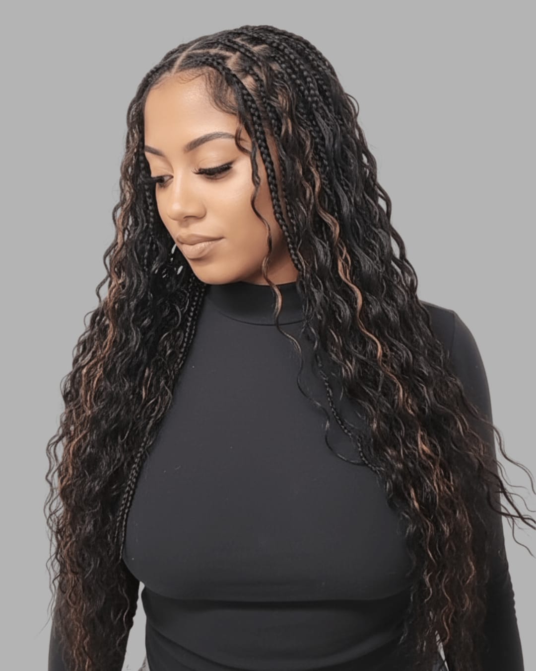 Long Braids With Caramel Highlights And Loose Waves — Classy Long Braids