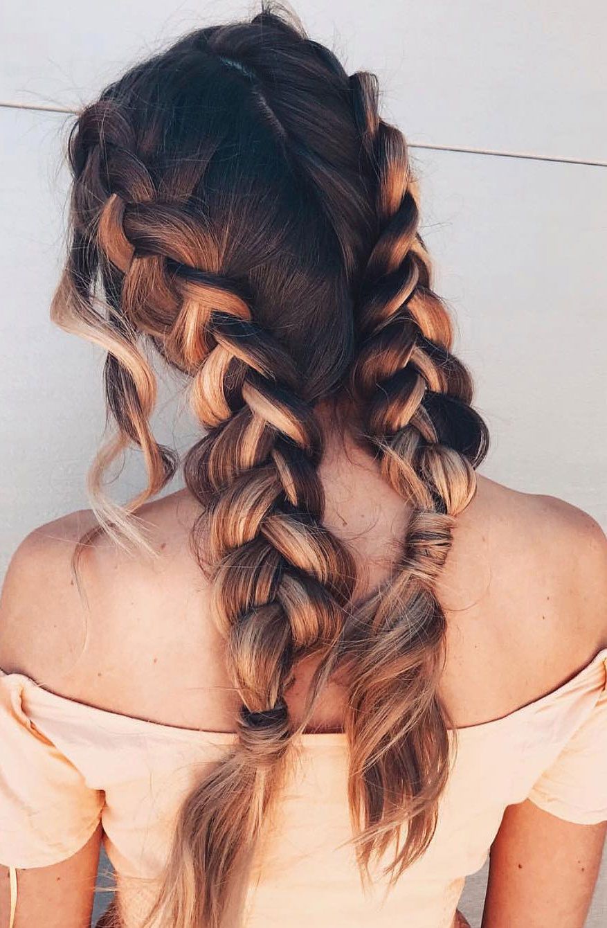 Chunky Mid-Back Dutch Braids — Classy Long Braids