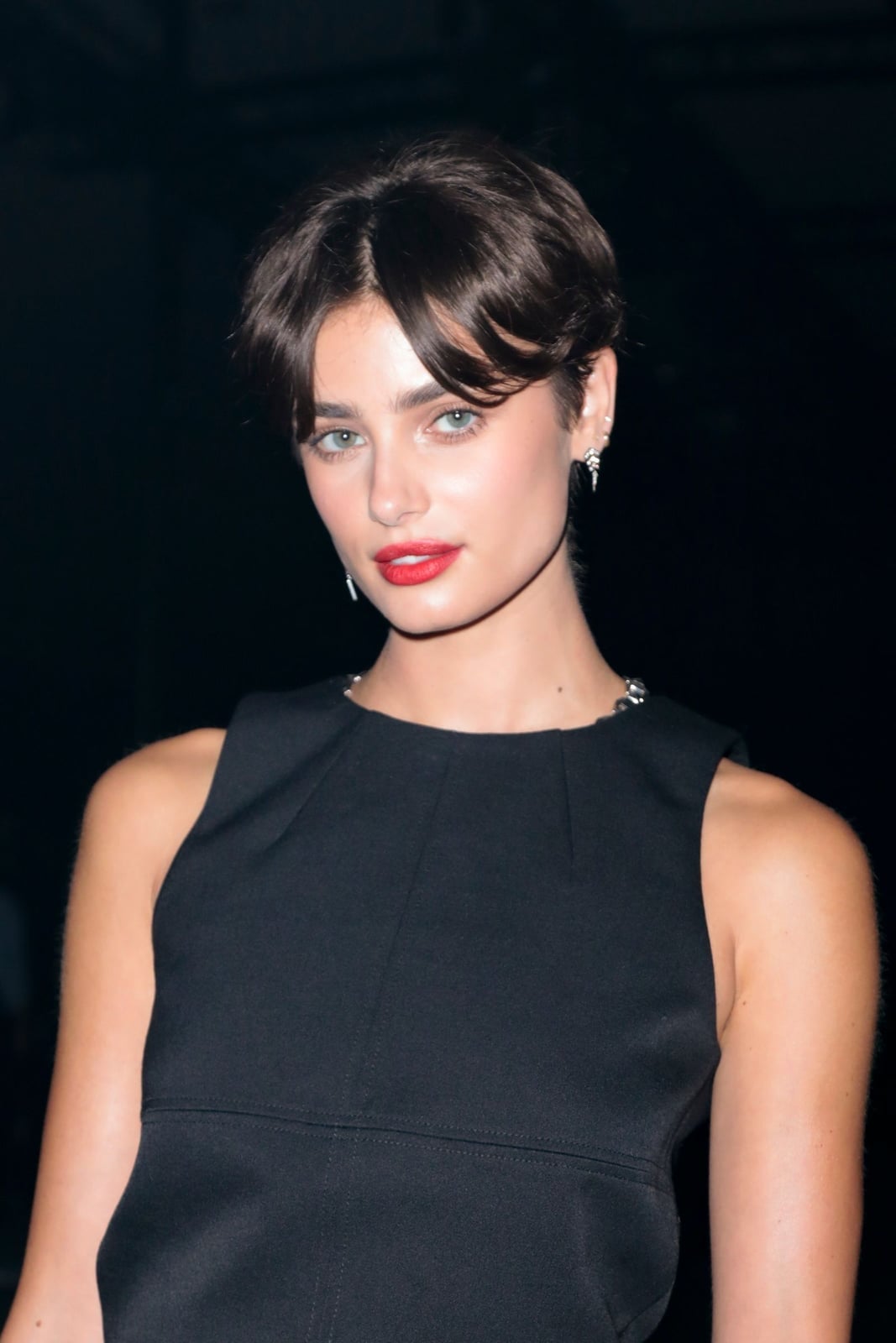 Dark Brown Pixie With Soft Curtain Bangs — Classy Long Pixie
