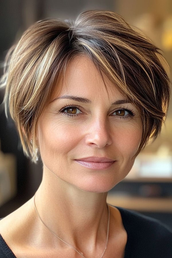 Choppy Pixie With Blonde Highlights — Classy Long Pixie