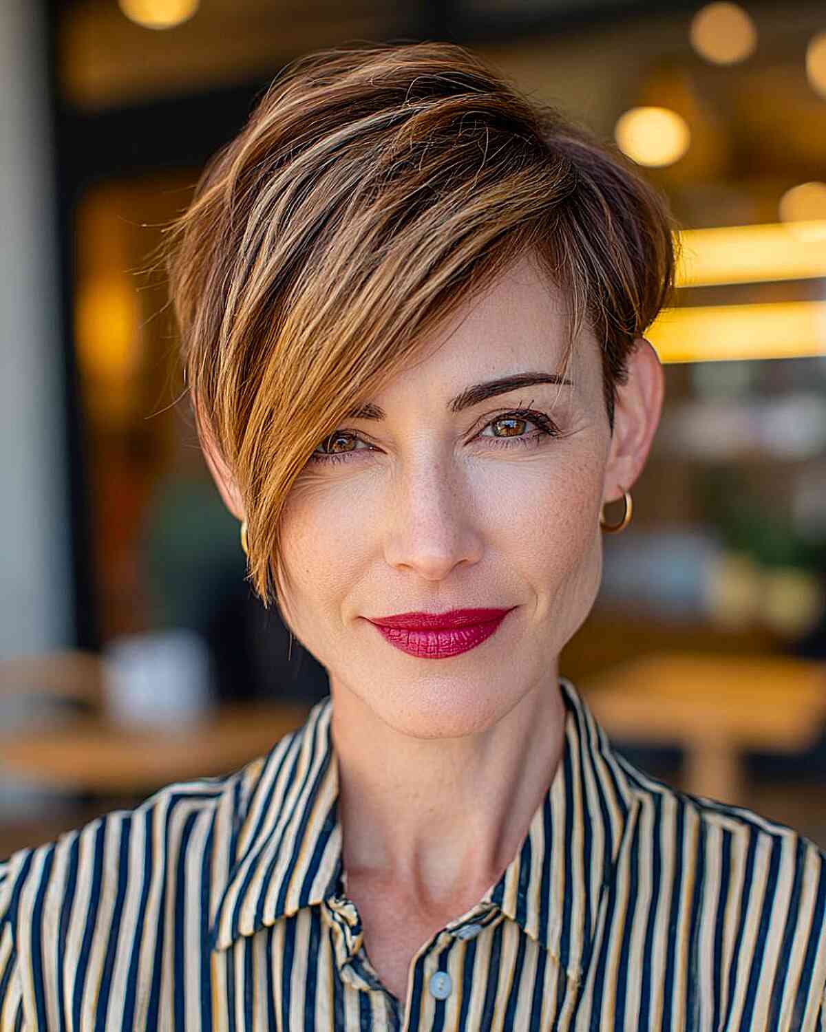 Asymmetrical Wavy Pixie With Long Bangs — Classy Long Pixie