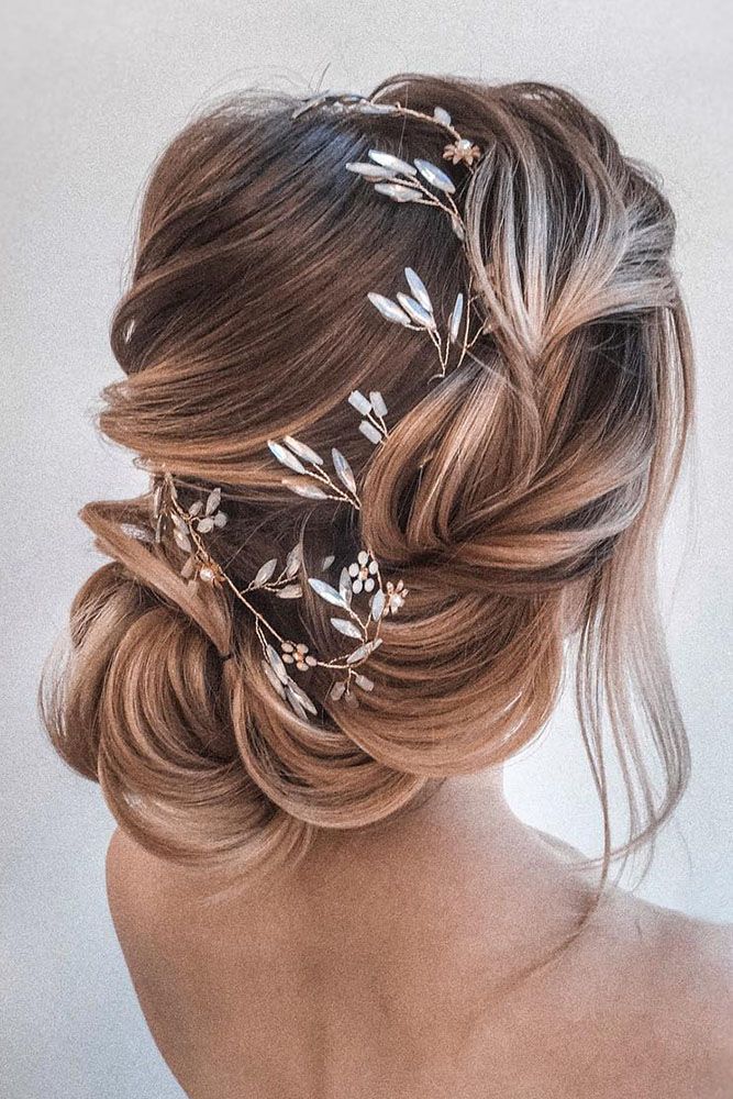 Blonde Updo With Braids And Ornate Accessory, Side-Swept Blonde Updo With Braids And Ornate Accessory, Side-Swept — Classy Loose Updo