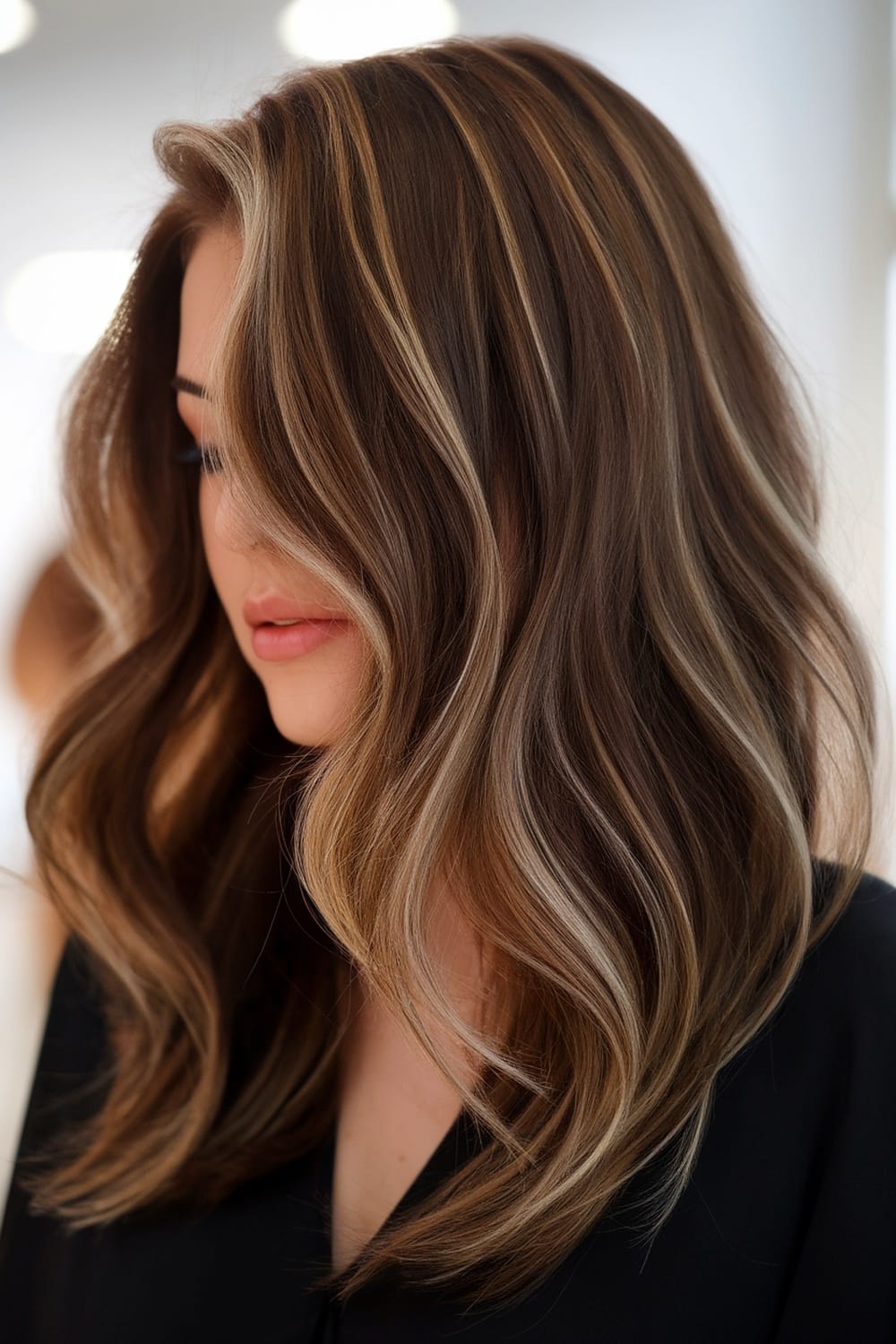 Dark Brown Base With Blonde And Caramel Lowlights Dark Brown Base With Blonde And Caramel Lowlights — Classy Lowlights for Blondes