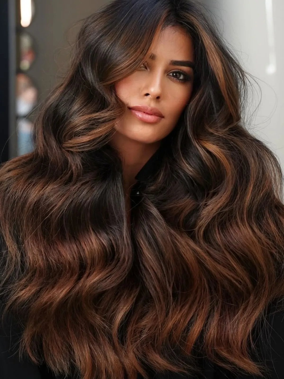 Mocha Brown With Lighter Brown Highlights — Classy Lowlights for Brunettes