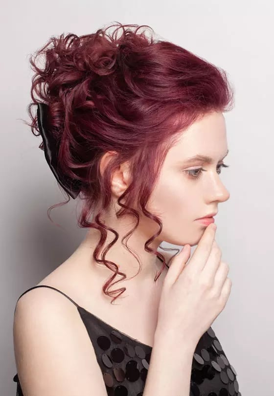 Mid-Back Shag With Vibrant Mahogany — Classy Mahogany Hair