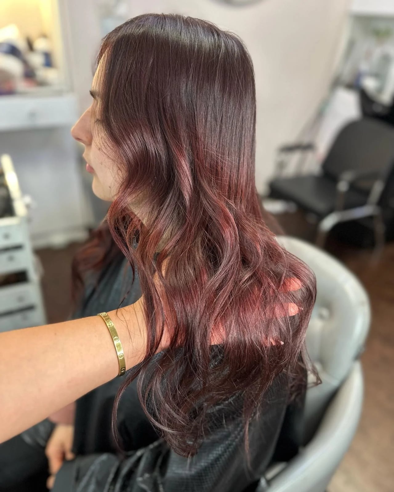 Chin Length Blunt Bob In Mahogany Auburn — Classy Mahogany Hair